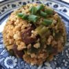 Siyez Bulgur Pilaf with Sucuk, Onions and Peppers